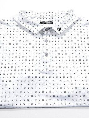 Fore Fathers XXL White Short Sleeve Golf Polo All Over Print Hammer Screwdriver